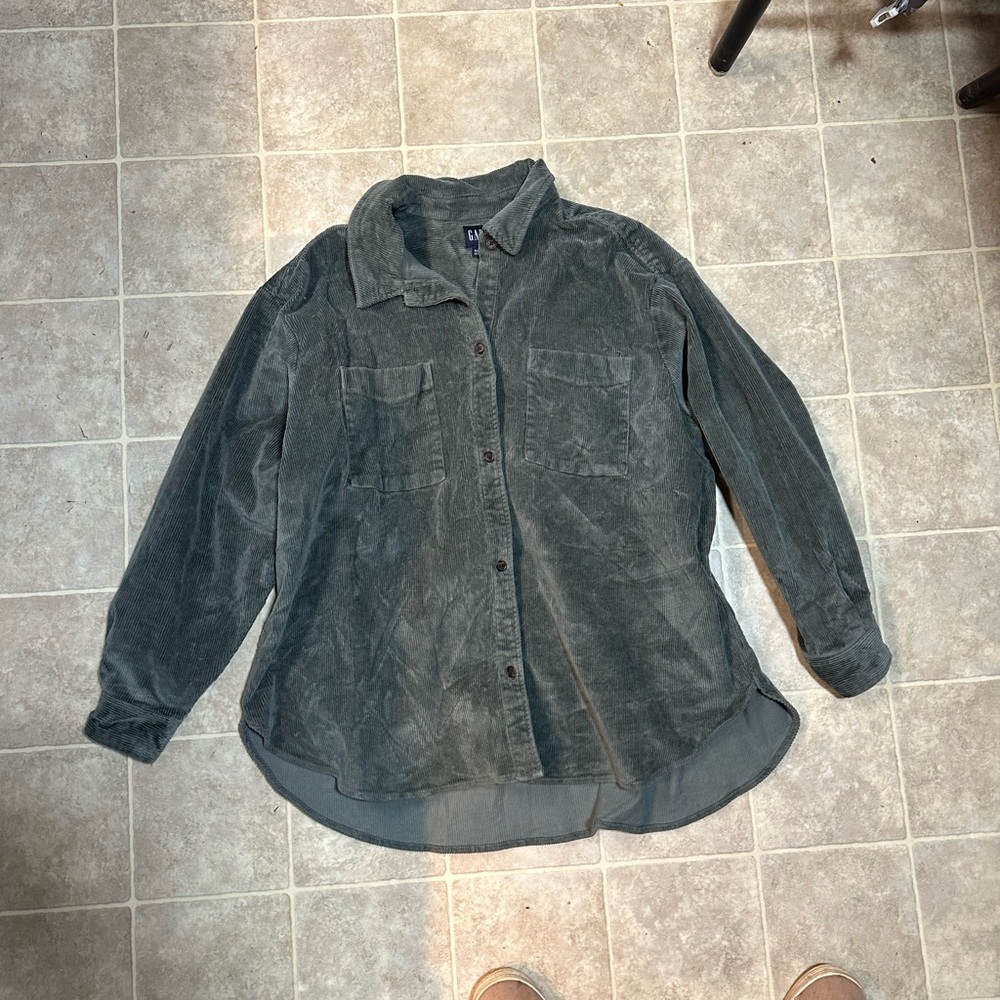 GAP Women's Utility Jacket in Olive green Corduroy
